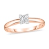 Thumbnail Image 0 of Diamond Solitaire Ring 1/5 ct tw Princess 14K Rose Gold (I1/I)