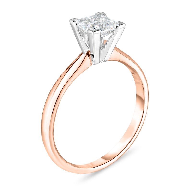 Diamond Solitaire Ring 3/8 ct tw Princess 14K Rose Gold (I1/I)
