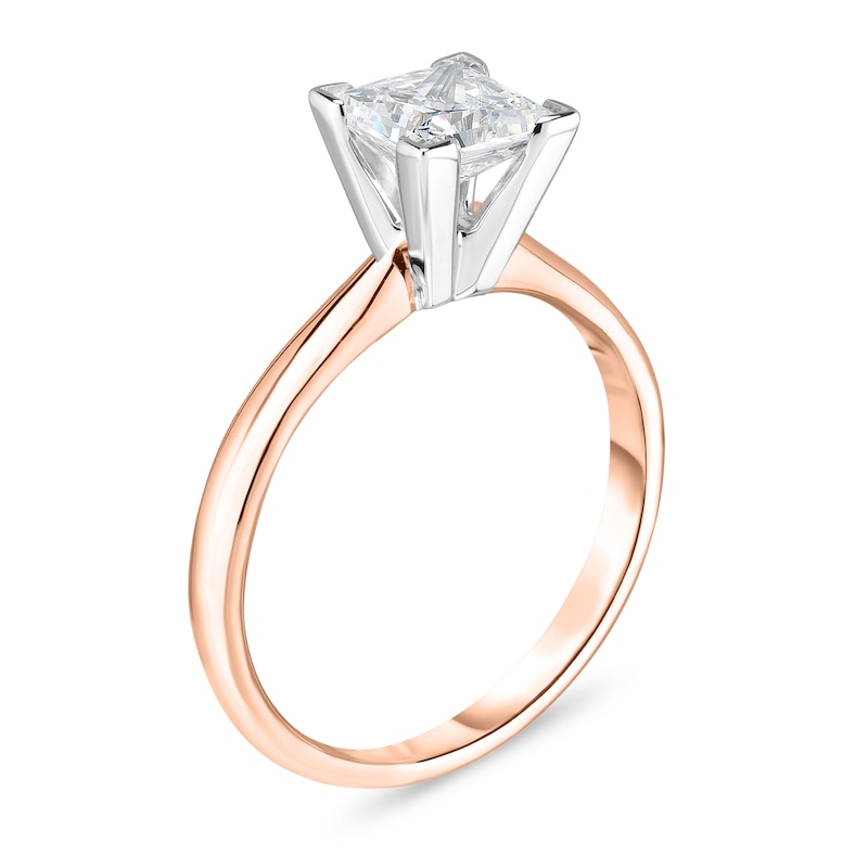 Diamond Solitaire Ring 5/8 ct tw Princess 14K Rose Gold (I1/I)