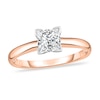 Thumbnail Image 1 of Diamond Solitaire Ring 1/2 ct tw Princess 14K Rose Gold (I1/I)