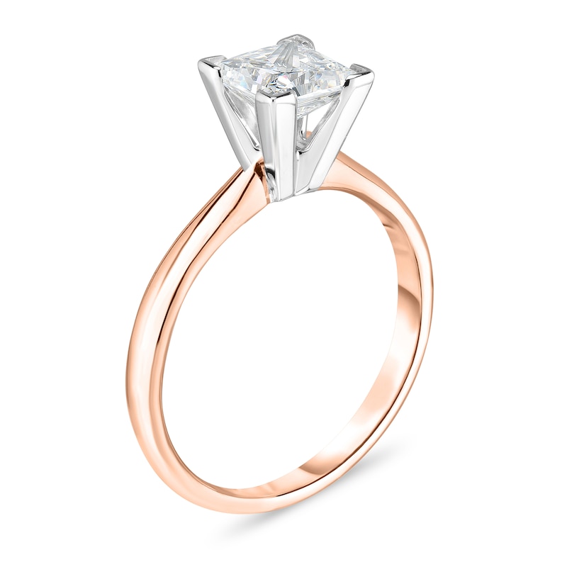 Diamond Solitaire Ring 3/4 ct tw Princess 14K Rose Gold (I1/I)