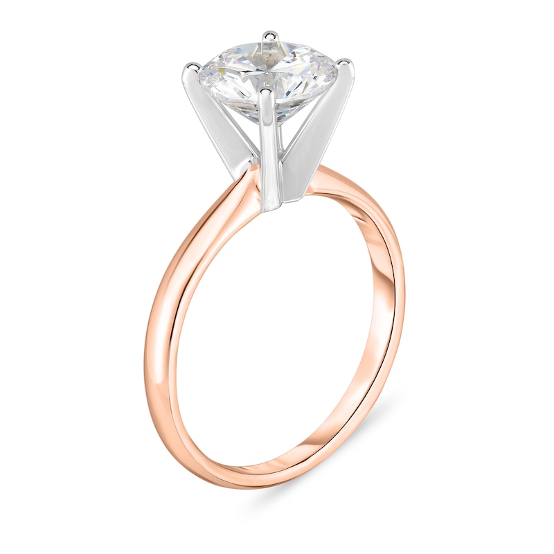 Main Image 3 of Diamond Solitaire Ring 1-7/8 ct tw Princess 14K Rose Gold (I2/I)