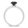 Thumbnail Image 3 of Black Diamond Solitaire Engagement Ring 3/4 ct tw Princess-cut 14K White Gold