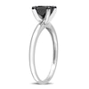 Thumbnail Image 2 of Black Diamond Solitaire Engagement Ring 1 ct tw Princess-cut 14K White Gold