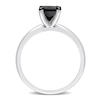 Thumbnail Image 3 of Black Diamond Solitaire Engagement Ring 1 ct tw Princess-cut 14K White Gold