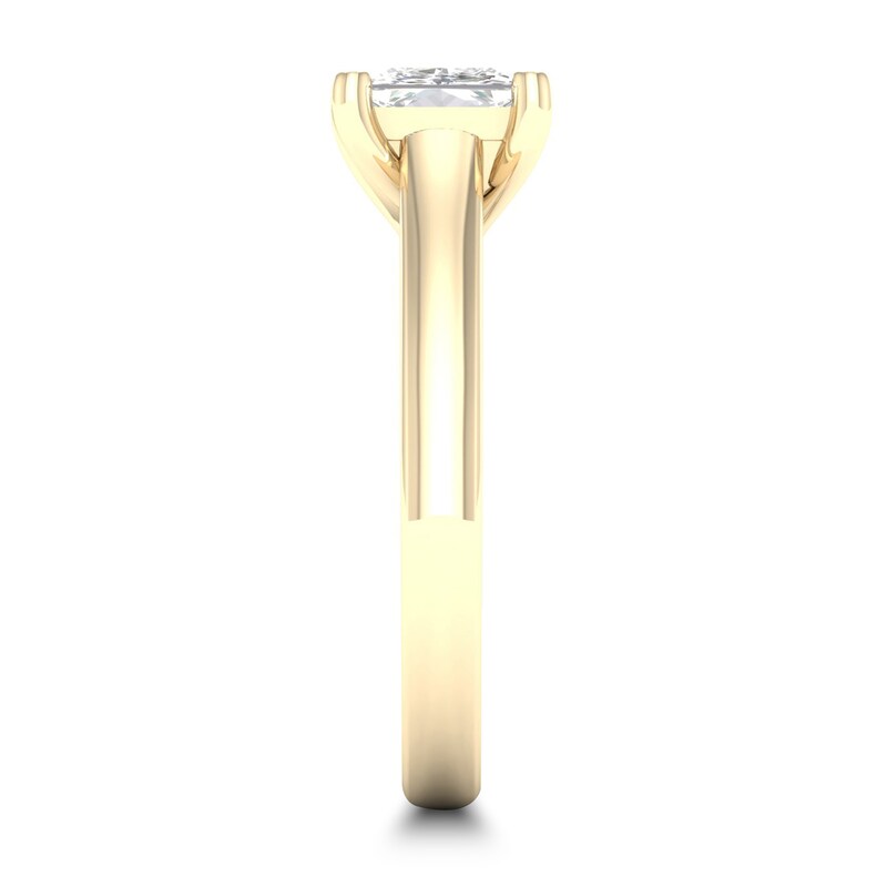 Main Image 2 of Diamond Solitaire Ring 1-1/2 ct tw Princess-cut 14K Yellow Gold (I1/I)