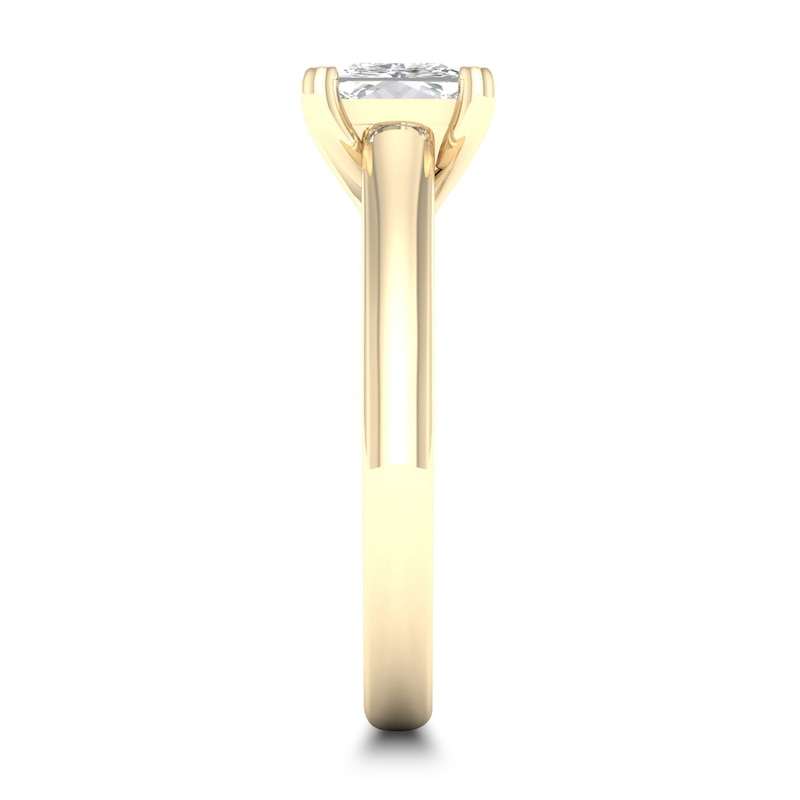 Main Image 2 of Diamond Solitaire Ring 1-1/4 ct tw Princess-cut 14K Yellow Gold (I1/I)