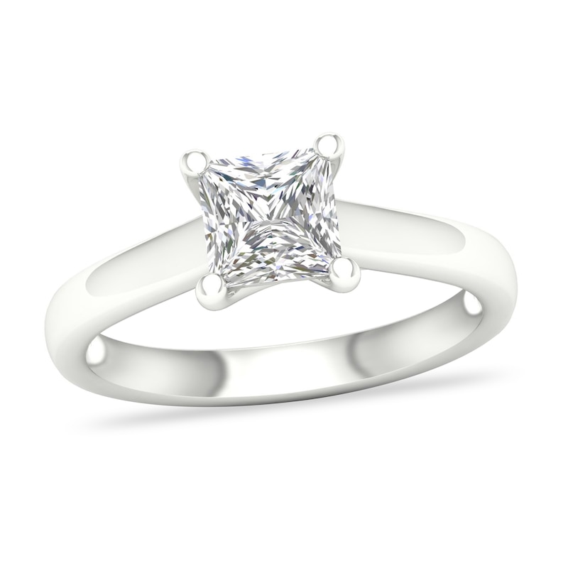 Main Image 1 of Diamond Solitaire Ring 1-1/4 ct tw Princess-cut Platinum (I1/I)