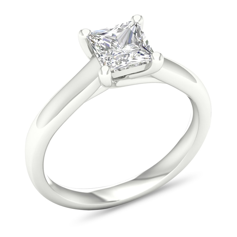Main Image 4 of Diamond Solitaire Ring 1-1/4 ct tw Princess-cut Platinum (I1/I)