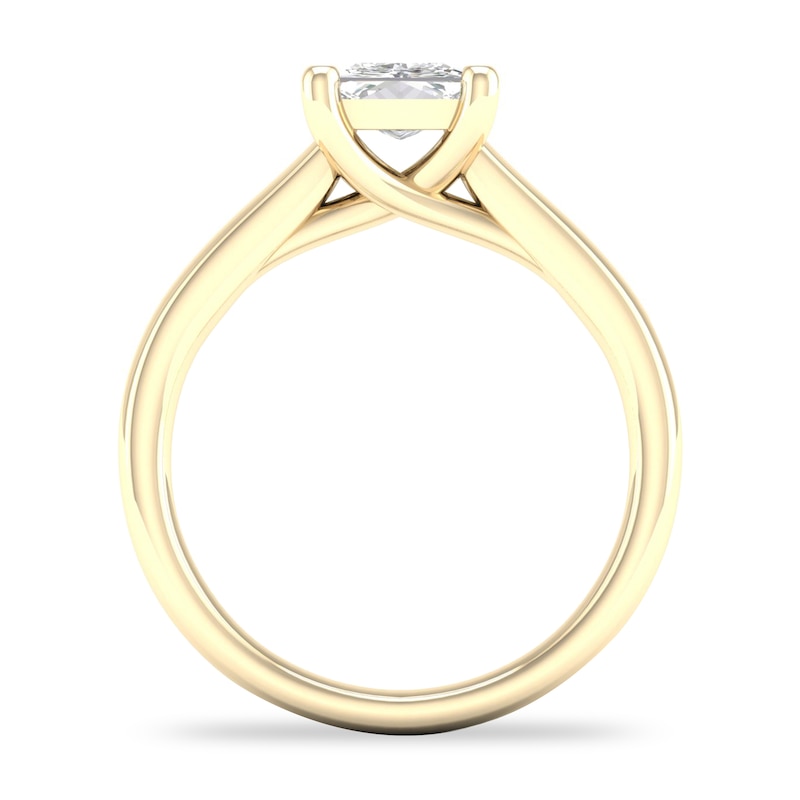 Main Image 4 of Diamond Solitaire Ring 1-1/4 ct tw Princess-cut 14K Yellow Gold (I2/I)