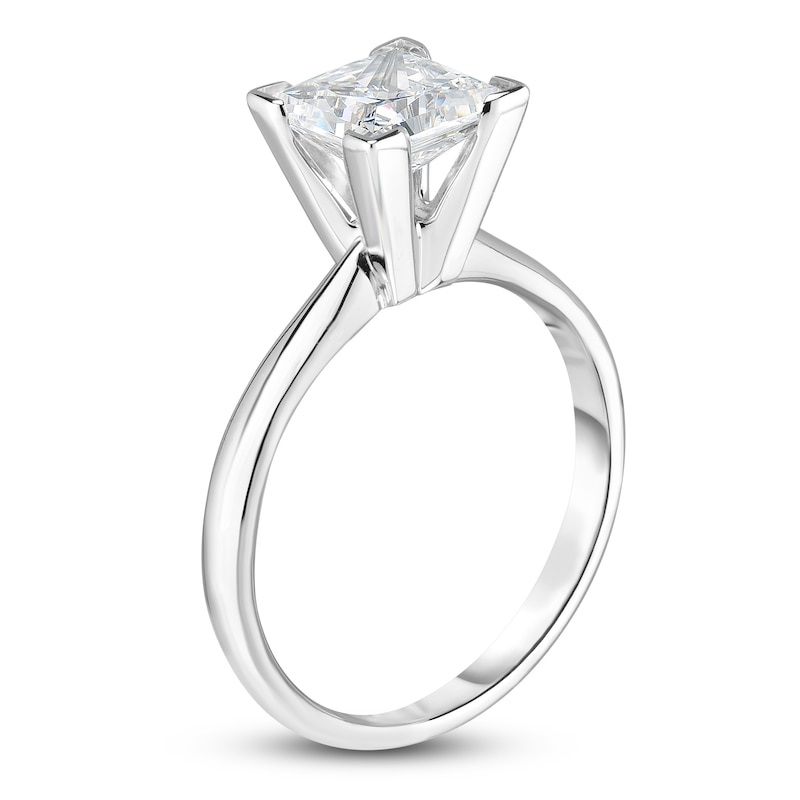 Main Image 2 of Diamond Solitaire Ring 1-1/3 ct tw Princess 14K White Gold (I1/I)