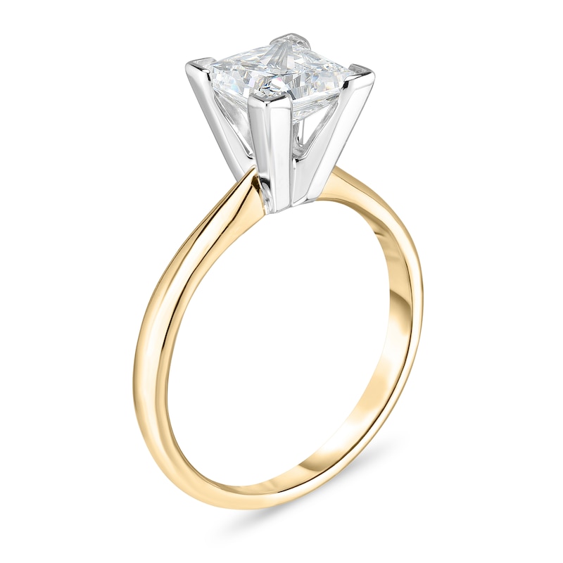 Diamond Solitaire Ring 1-1/3 ct tw Princess 14K Yellow Gold (I1/I)