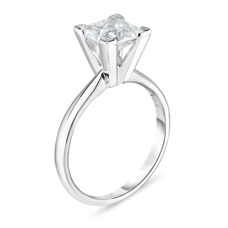 Main Image 2 of Diamond Solitaire Ring 1-7/8 ct tw Princess 14K White Gold (I1/I)