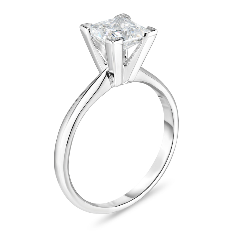 Main Image 2 of Diamond Solitaire Ring 1 ct tw Princess 14K White Gold (I1/I)