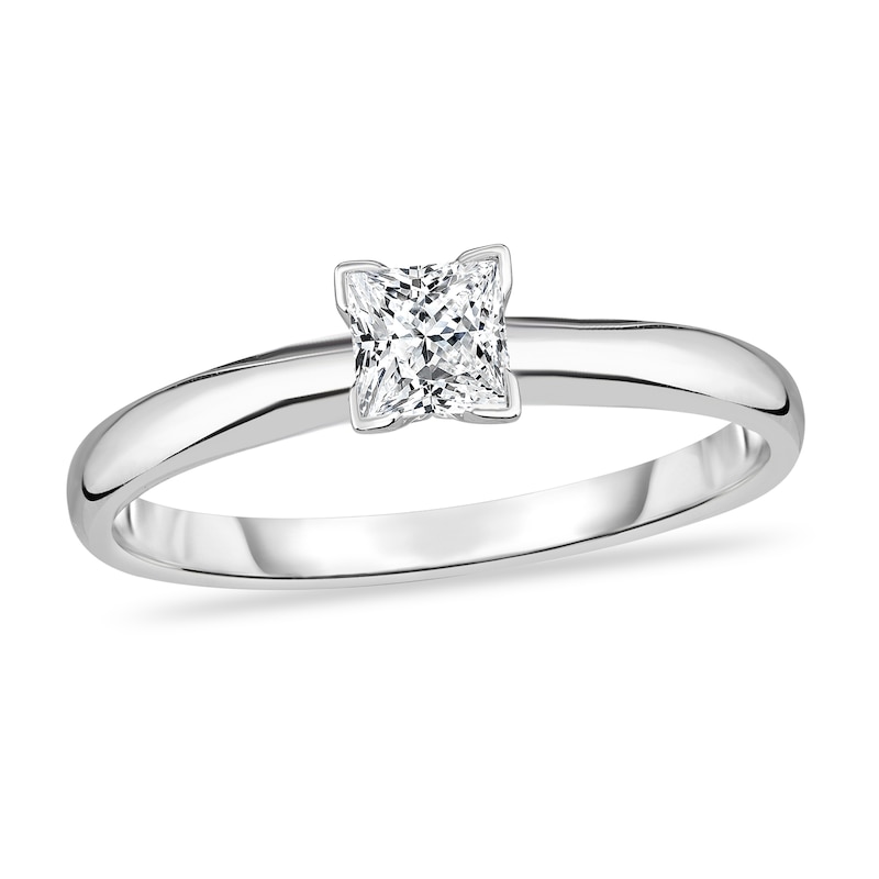 Diamond Solitaire Ring 1/5 ct tw Princess 14K White Gold (I1/I) | Jared