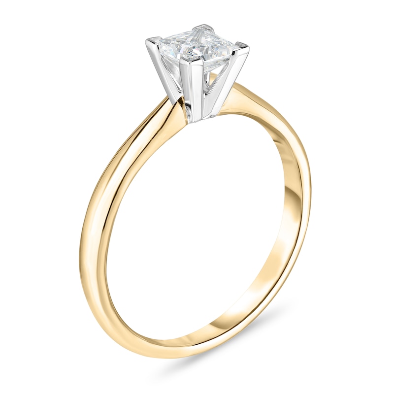 Main Image 2 of Diamond Solitaire Ring 1/5 ct tw Princess 14K Yellow Gold (I1/I)