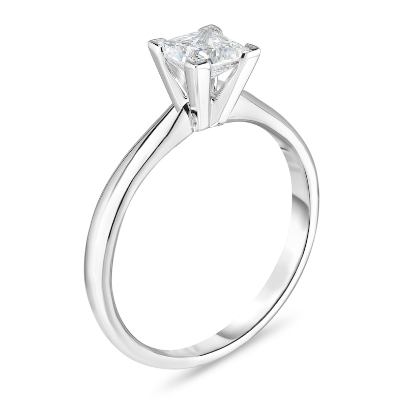 Main Image 2 of Diamond Solitaire Ring 1/4 ct tw Princess 14K White Gold (I1/I)