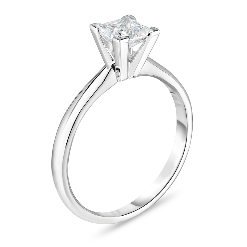 Diamond Solitaire Ring 1/3 ct tw Princess 14K White Gold (I1/I)