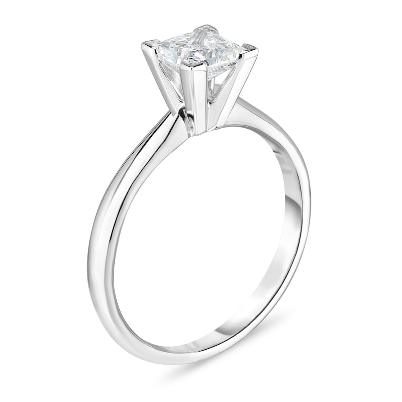 Diamond Solitaire Ring 3/8 ct tw Princess 14K White Gold (I1/I)