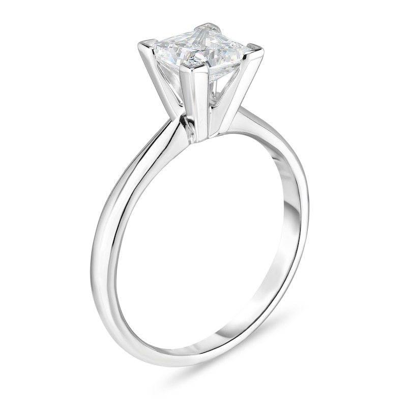 Main Image 2 of Diamond Solitaire Ring 5/8 ct tw Princess 14K White Gold (I1/I)