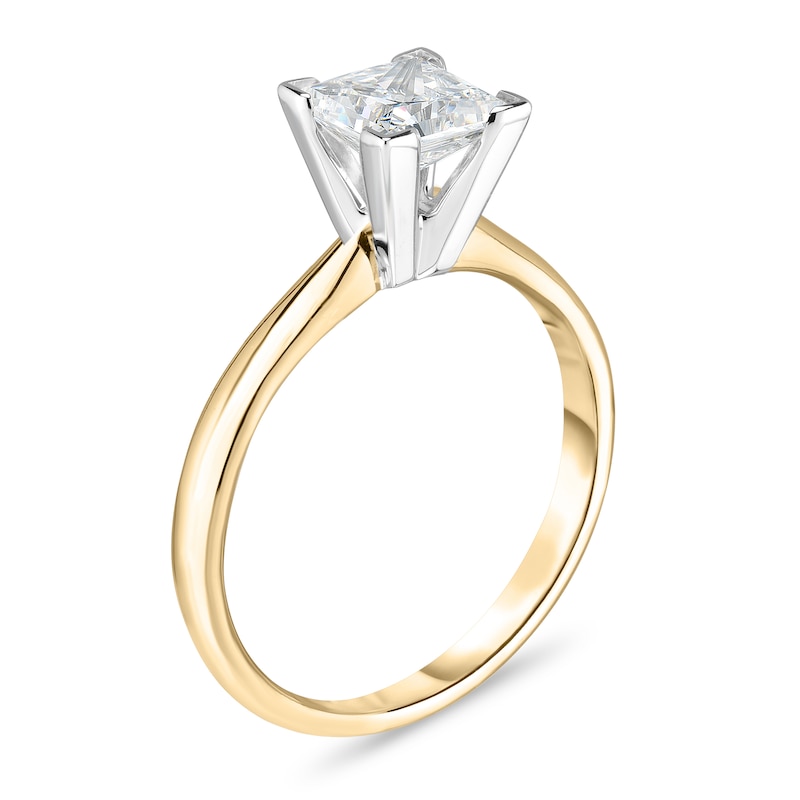 Main Image 2 of Diamond Solitaire Ring 5/8 ct tw Princess 14K Yellow Gold (I1/I)