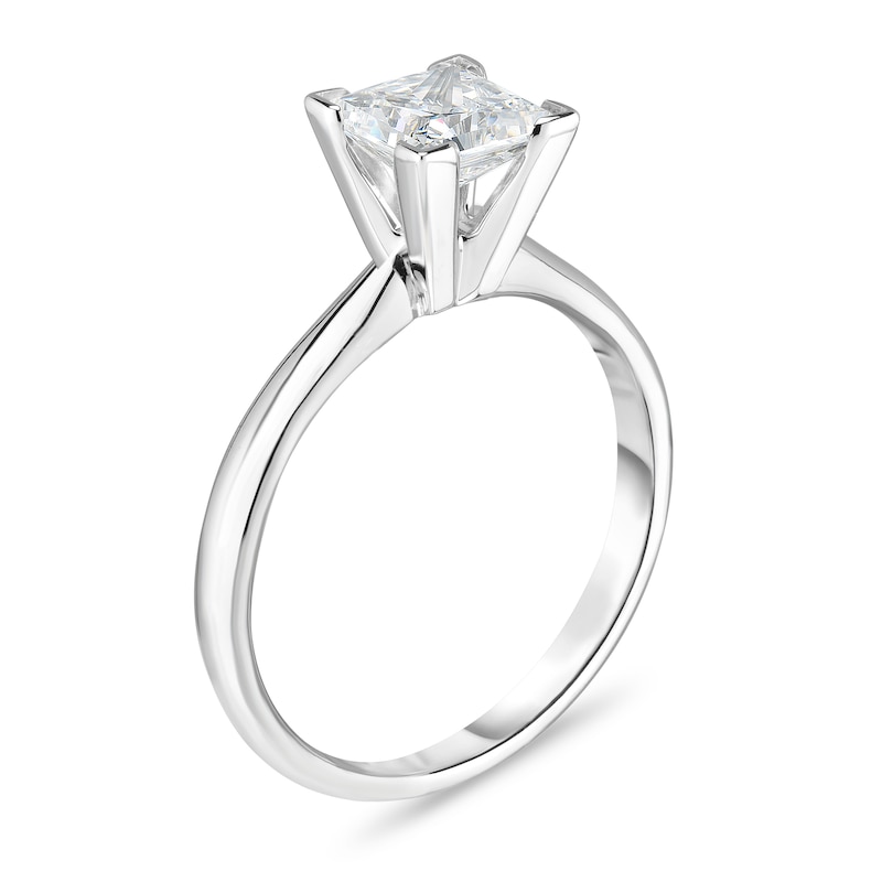 Main Image 2 of Diamond Solitaire Ring 3/4 ct tw Princess 14K White Gold (I1/I)