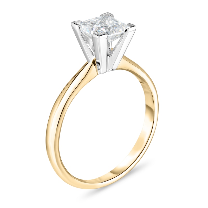 Main Image 2 of Diamond Solitaire Ring 3/4 ct tw Princess 14K Yellow Gold (I1/I)