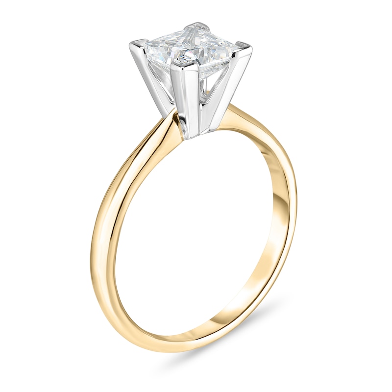 Main Image 2 of Diamond Solitaire Ring 7/8 ct tw Princess 14K Yellow Gold (I1/I)