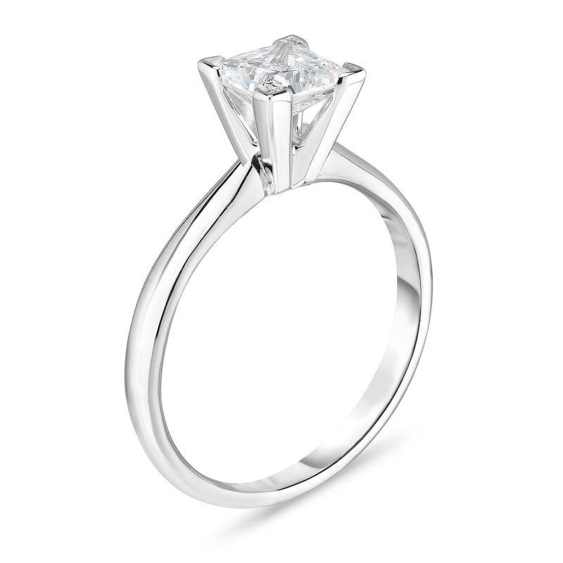 Main Image 2 of Diamond Solitaire Ring 1/2 ct tw Princess 14K White Gold (I1/I)