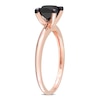 Thumbnail Image 2 of Black Diamond Solitaire Engagement Ring 1 ct tw Princess-cut 14K Rose Gold