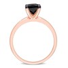Thumbnail Image 3 of Black Diamond Solitaire Engagement Ring 1 ct tw Princess-cut 14K Rose Gold