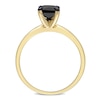 Thumbnail Image 3 of Black Diamond Solitaire Engagement Ring 1 ct tw Princess-cut 14K Yellow Gold