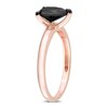 Thumbnail Image 1 of Black Diamond Solitaire Engagement Ring 1 ct tw Pear-shaped 14K Rose Gold