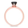 Thumbnail Image 2 of Black Diamond Solitaire Engagement Ring 1 ct tw Pear-shaped 14K Rose Gold