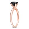 Thumbnail Image 1 of Black Diamond Solitaire Engagement Ring 1 ct tw Oval-cut 14K Rose Gold