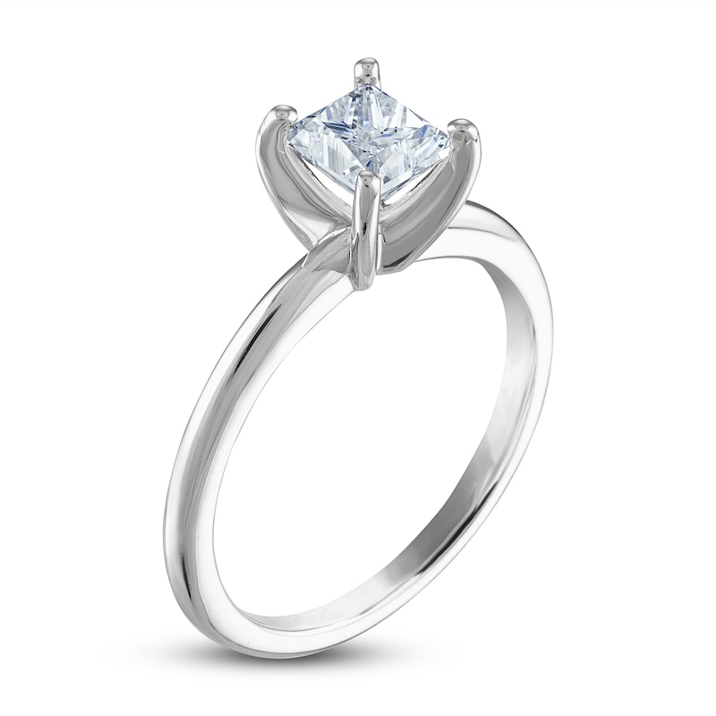 Diamond Solitaire Ring 1 ct tw Princess 14K White Gold (I2/I)