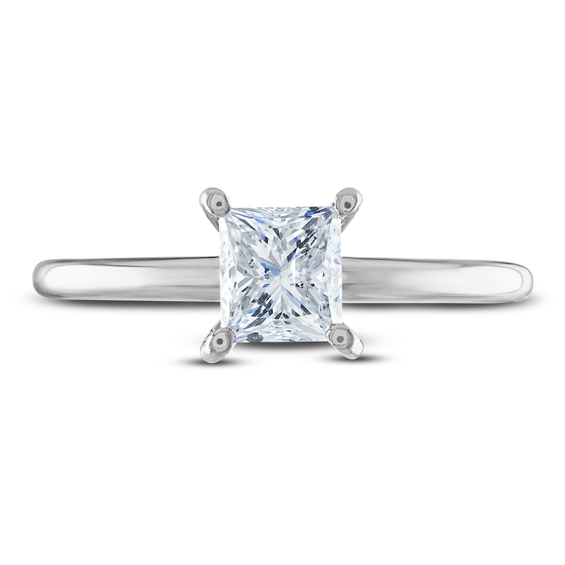 Diamond Solitaire Ring 1 ct tw Princess 14K White Gold (I2/I)
