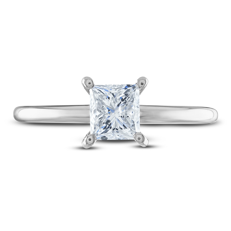 Main Image 3 of Diamond Solitaire Ring 1 ct tw Princess 14K White Gold (I2/I)