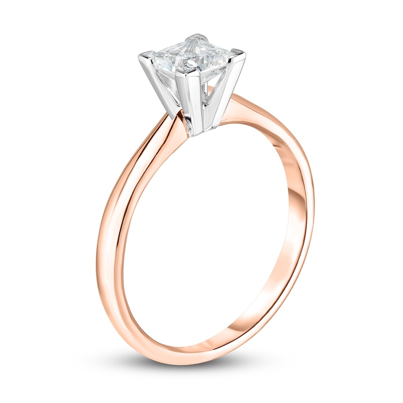Main Image 2 of Diamond Solitaire Engagement Ring 1/4 ct tw Princess 14K Rose Gold (I2/I)
