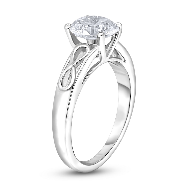 Diamond Solitaire Infinity Engagement Ring 1-1/2 ct tw Round 14K White Gold (I2/I)