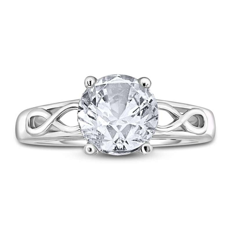 Diamond Solitaire Infinity Engagement Ring 1-1/2 ct tw Round 14K White Gold (I2/I)