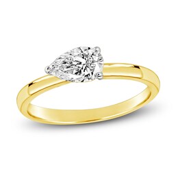 Diamond Solitaire Ring 3/4 ct tw Pear 14K Yellow Gold (I2/I)