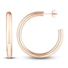Thumbnail Image 1 of Polished Open Hoop Earrings 14K Rose Gold 35mm