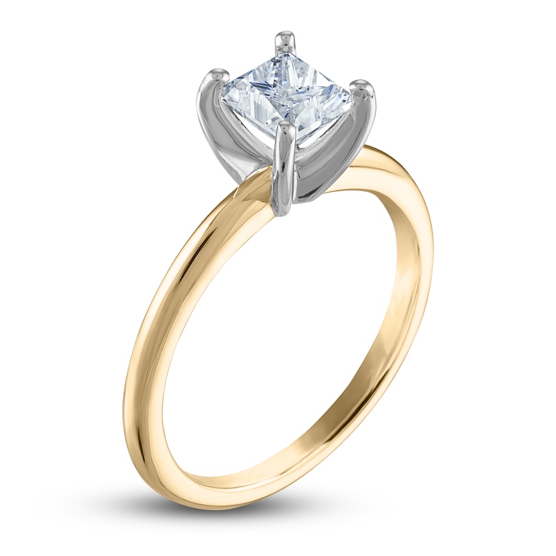 Main Image 2 of Diamond Solitaire Ring 1 ct tw Princess 14K Yellow Gold (I2/I)