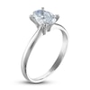Diamond Solitaire Ring 3/4 ct tw Oval 14K White Gold (I2/I)