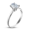 Thumbnail Image 2 of Diamond Solitaire Ring 3/4 ct tw Oval 14K White Gold (I2/I)