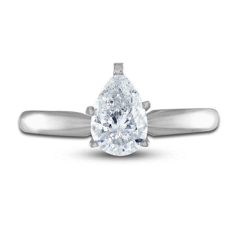 Diamond Solitaire Ring 3/4 ct tw Pear 14K White Gold (I2/I)