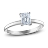 Diamond Solitaire Ring 3/4 ct tw Emerald 14K White Gold (I2/I)