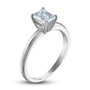 Diamond Solitaire Ring 3/4 ct tw Emerald 14K White Gold (I2/I)