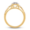 Thumbnail Image 2 of Diamond Engagement Ring 3/8 ct tw Round/Baguette 14K Yellow Gold